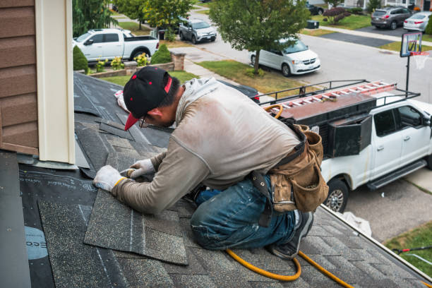 Professional Gutter Repair And Installation technician working in Dumont, IA
